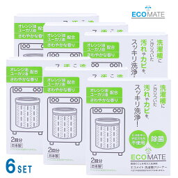 【土日祝日即日配送】【6個セット】エコメイト洗濯槽クリーナー ECOMATE 洗濯機洗浄 洗濯槽掃除 洗濯用品 洗濯機 クリーニング 4935137900885