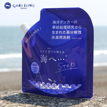 がんこ本舗 洗濯用洗剤 海へ・・・Step 詰替パック 450g(洗濯洗剤/衣類用洗剤 洗濯用洗剤 詰替え 詰め替え/4525048232207)