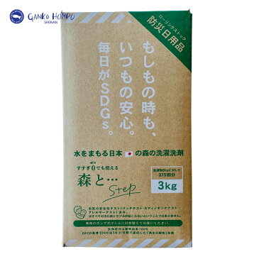 がんこ本舗 洗濯用洗剤 森と…Step 3kg BOX(洗濯洗剤/衣類用洗剤 洗濯用洗剤 詰替え 詰め替え/4525048250010)