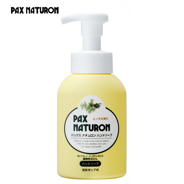 パックスナチュロン ハンドソープ 泡ボトル 260ml PAX NATURON 無添加 ナチュラル 石鹸 石けん ハンドウォッシュ 手洗い ハンドケア 4904735054061