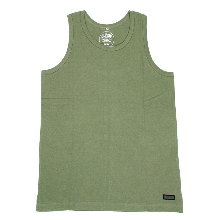 A HOPE HEMP アホープヘンプ HEAVY WEIGHT TANK TOP / SAGE GREEN セージグリーン ヘビーウエイト ヘンプ オーガニッ...