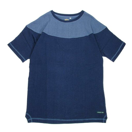 A HOPE HEMP アホープヘンプ UNIQUE CUTTING S/S TEE / OLD NAVY x MIDNIGHT BLUE ヘンプコットン ショートスリーブ ラグラン Tシャツ 半袖 無地 A HOPE HEMP アホープヘンプ UNIQUE CUTTING S/S TEE / OLD NAVY x MIDNIGHT BLUE ヘンプコットン ショートスリーブ ラグラン Tシャツ 半袖 無地