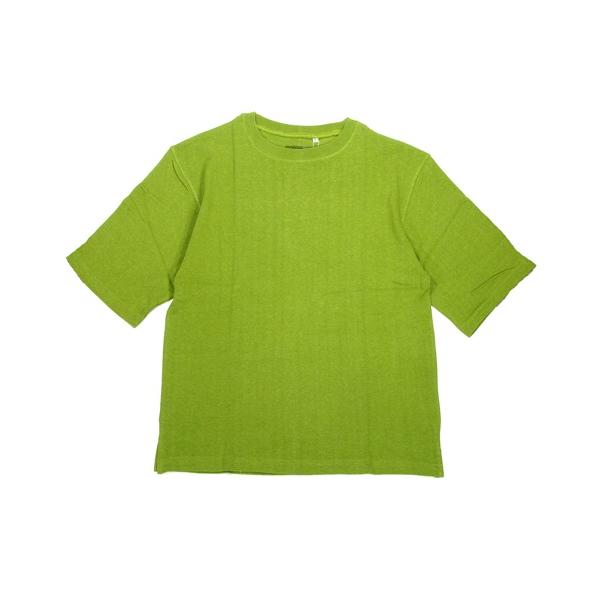 A HOPE HEMP アホープヘンプ 1/2 WIDE S/S TEE / HERB GREEN ヘンプコットン レディース サイドスリッ..
