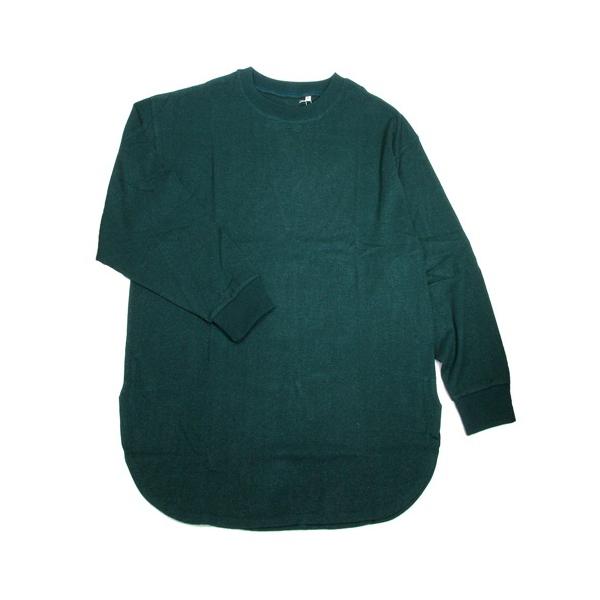 A HOPE HEMP アホープヘンプ LOOSE SILHOUETTE TUNIC / DEEP FOREST ヘンプコットン ドロップショルダー ラウンド チュニック 無地