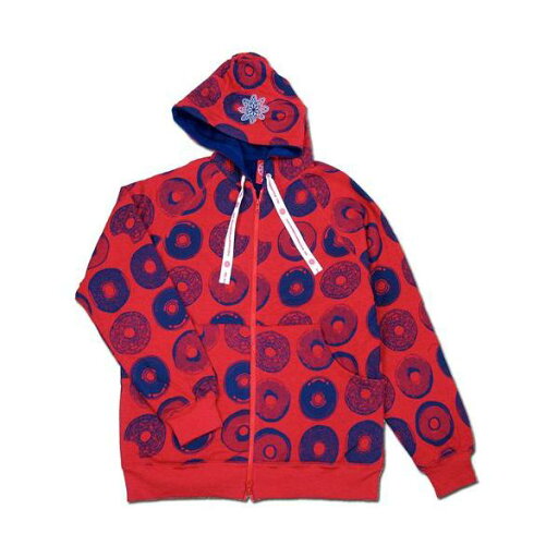 Tokyo Hemp Connection (トウキョウヘンプコネクション) FLEECE ZIP HOODY D ジップアップ パーカー / RED x NAVY Tokyo Hemp Connection (トウキョウヘンプコネクション) FLEECE ZIP HOODY D ジップアップ パーカー / RED x NAVY