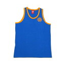 Tokyo Hemp Connection (トウキョウヘンプコネクション) PIPE TANK ヘンプコットン パイピング タンクトップ / BLUE x YELLOW