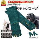 【楽天ランキング入賞】ペットグローブ 噛みつき 手袋 厚手 犬 猫 グローブ グリーン 噛みつき防止 しつけ 躾 牛革 引っかき 犬 猫 耐熱性 耐久性 傷防止...