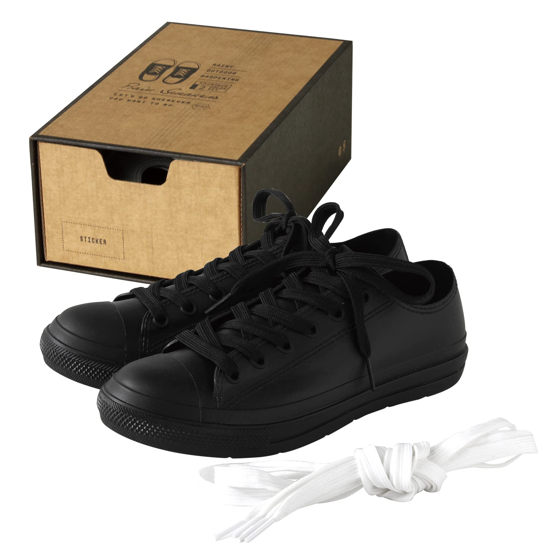 SPICE/PVC レインスニーカー ブラック M 約23.5〜24cm /JSLZ2010MBK