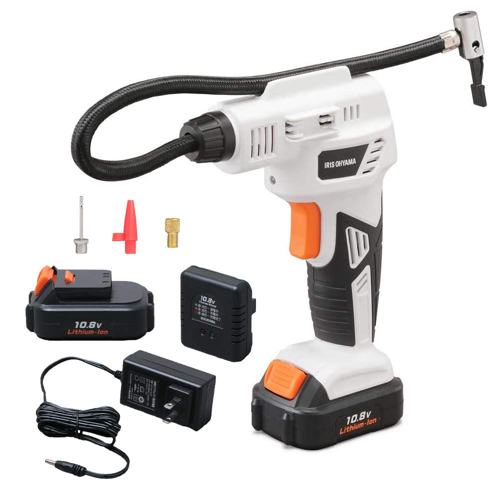 アイリスオーヤマ IRIS レシプロコンプレッサー ハンディタイプ IRIS 517105 充電式エアコンプレッサー 10.8V JAC10 ホワイト JAC10