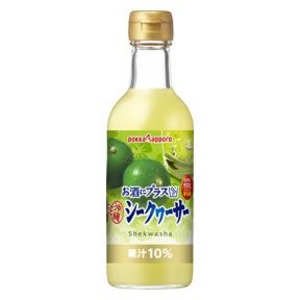 【本日ポイント2倍】【まとめ買い】ポッカサッポロ お酒にプラス 沖縄シークヮーサー 300ml 瓶 12本入り（1ケース）【代引不可】 母の日