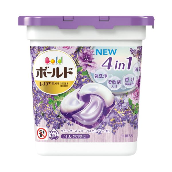【本日ポイント10倍】(まとめ)P&G ボールド ジェルボール4D ラベンダー&フローラルガーデンの香り 本体 1パック(11個)【×10セット】 父の日 ギフト