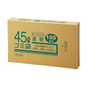 【スーパーSALE対象】(まとめ) クラフトマン 業務用透明 メタロセン配合厚手ゴミ袋 45L BOXタイプ HK-096 1箱(100枚) 【×30セット】 父の日 ギフト(3)