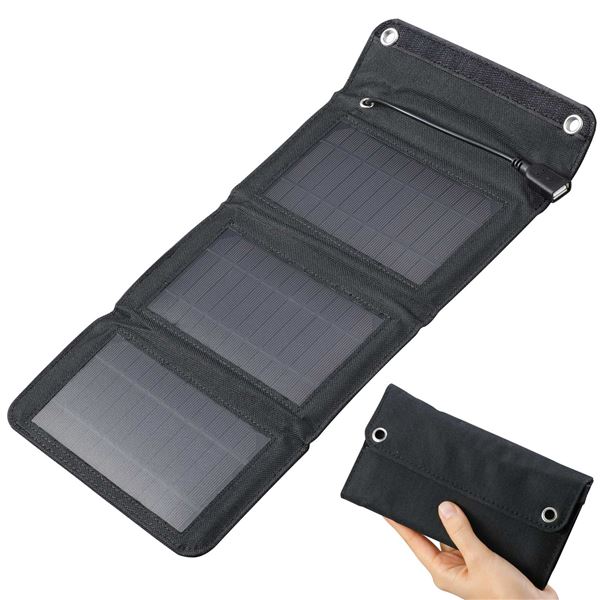 【スーパーSALE対象】折りたたみ式 ポータブルソーラー充電器 5W