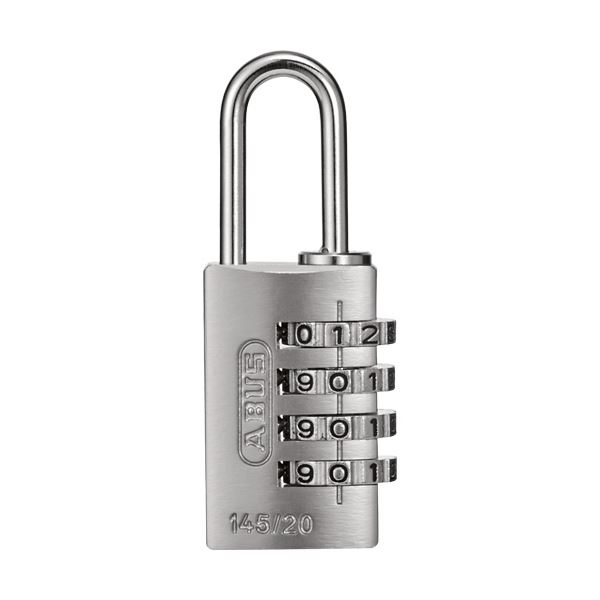 【スーパーSALE対象】（まとめ）アバス ナンバー可変式南京錠145-4d 20mm シルバー 145/4D 1個【×5セット】