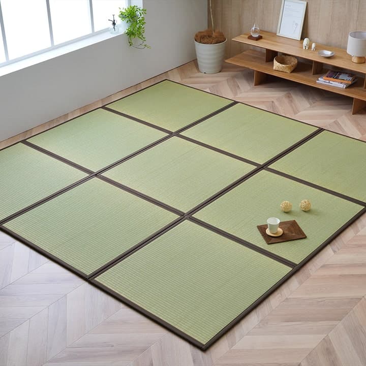 純国産 い草 日本製 置き畳 ユニット畳 簡単 和室 約82×82×1.7cm 軽量 ジョイント付き