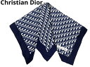 Christian Dior スカーフ　トロッター柄　クリスチャンディオール　シルク【中古】