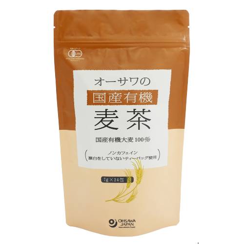 オーサワの有機麦茶(国産) 168g(7g×24包)