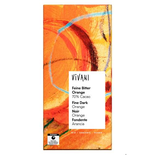 ViVANI オーガニックダークチョコレート オレンジ 80g