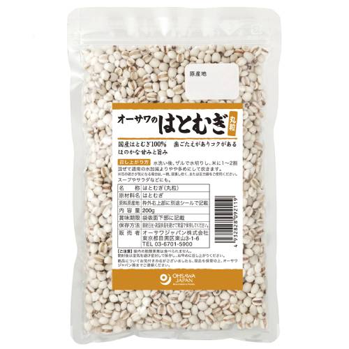 ●米に1〜2割混ぜて ●茹でてサラダのトッピング、スープなどに 【使用方法】 米に1〜2割混ぜて炊飯してください。 茹でてからサラダや炒め物などに。 ※芯の固さが気になる方は、一晩水に漬けてからお使いいただくか、圧力鍋のご使用をお薦めします。 原材料名 はと麦(岩手県、北海道、佐賀・富山県) 内容量 200g 賞味期限 常温で1年、パッケージに記載 保存方法 常温、開封後はチャックをしっかり閉じて保管し、お早めにお召し上がりください 販売者 オーサワジャパン その他情報 ヴィーガン対応(食品表示による) 関連ワード はとむぎ、はと麦、ハトムギ 類似商品はこちらオーサワのはとむぎ 200g820円オーサワのはとむぎ 200g820円オーサワ はと麦焙煎粉 50g604円オーサワの丸麦 300g496円オーサワの押麦 300g453円オーサワ オーサワの有機玄米塩こうじ 200g621円オーサワの有機玄米甘酒 250g378円オーサワのひえ 200g777円オーサワのもちきび 200g756円新着商品はこちら2024/5/17ヴィーガン SOYドーナツ クーベルチョコ グ486円2024/5/17ヴィーガン SOYドーナツ あまおうフランボワ486円2024/5/17ヴィーガン SOYドーナツ ピュアピスタチオ 486円再販商品はこちら2024/5/175月20日入荷！かるなぁ ヴィーガン洋風だし 555円2024/5/165月17日入荷！桜井食品 ベジタリアンのラーメ4,352円2024/5/15米粉のクッキー 7枚 メロディアン グルテンフ321円2024/05/17 更新