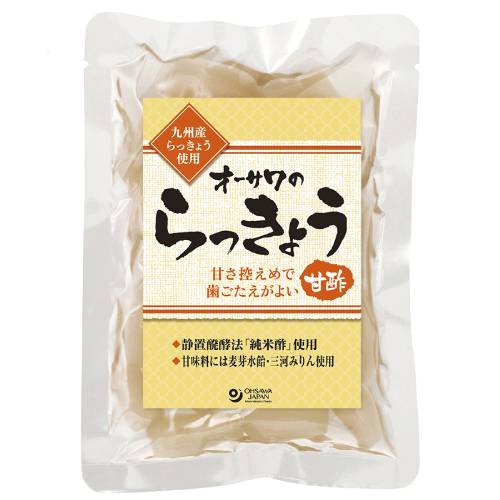 よく一緒に購入されている商品桜井食品 さくらいの焼そば 焼きそば 114g210円桜井食品 純正ラーメン 豆乳塩だし味 104g199円オーサワの福神漬　120g421円砂糖不使用でつくった甘酢らっきょう漬けです。●麦芽水飴と本みりんのやさしい甘みと、米酢の爽やかな酸味がバランスよく、シャキシャキとした食感が美味しいです。●砂糖・化学調味料不使用 ●111kcal/80g 原材料名&nbsp;&nbsp;&nbsp;らっきょう(九州産)、漬け原材料(麦芽水飴、米酢、本みりん、食塩)内容量&nbsp;&nbsp;80g賞味期限&nbsp;&nbsp;常温で5ヶ月保存方法&nbsp;&nbsp;常温販売者&nbsp;&nbsp;オーサワジャパンその他情報&nbsp;&nbsp;ヴィーガン対応（食品表示による）関連キーワード&nbsp;&nbsp;類似商品はこちらオーサワの日高出し昆布 80g734円オーサワの国内産アマランサス 80g561円オーサワの有機いりごま 80g270円オーサワの有機いりごま 80g270円オーサワ みたけ有機いりごま 80g297円オーサワ オーサワのしそふりかけ 40g464円オーサワ オーサワの豆乳タルタルソース 100442円オーサワ オーサワのしば漬 120g378円オーサワのベジ玄米ラーメン みそ 118g248円新着商品はこちら2024/5/21Greenデリ 230g 植物性惣菜 グリ626円2024/5/18コスパ最強！ターンとおあがり 植物性惣菜 グ1,269円2024/5/18コスパ最強！ガブっとナーラ 植物性惣菜 グリ1,388円再販商品はこちら2024/5/246月6日入荷！Green プラントベース・ナゲ1,549円～2024/5/23国産米油だけで揚げたポテトチップス 60g243円2024/5/23オーサワのVEGAN PROTEIN BAR 259円2024/05/25 更新