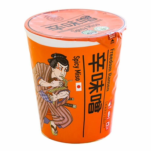 Freedom Ramen ハラルカップめん (辛味噌味) 70g ヴィーガン対応