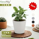Greenship 植木鉢 ガーデニング おしゃれ 軽量 屋内 屋外 ツヤ 環境にやさしい プラスチック 観葉植物 多機能植木鉢 園芸用品 穴なし 4号 全品送料無料(北海道・沖縄・離島除く)