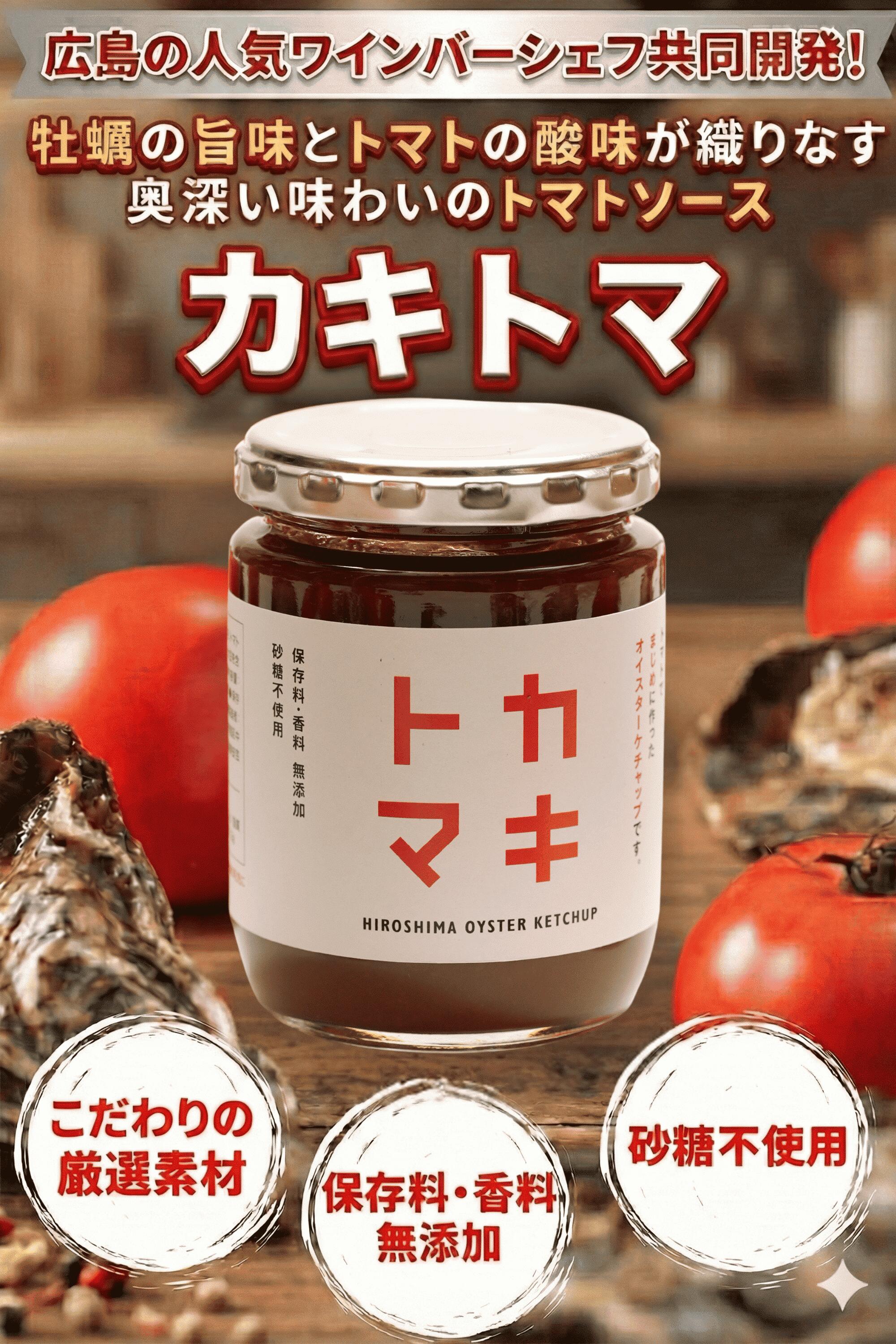 政之助商店 カキトマ 230g 牡蠣8個分のエキス凝縮 新感覚オイスターケチャップ 砂糖不使用 保存料・香料不使用 トマトケチャップ 政之助商店 広島 国産 無添加 高級 贈答 ギフト お中元 父の日 牡蠣 調味料 パスタソース 2
