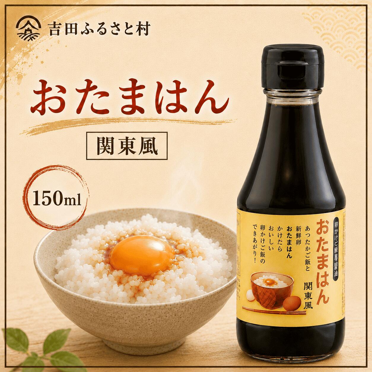 おたまはん 関東風 150ml 卵かけご飯専用しょうゆ 2002年から続く先駆けTKG醤油 化学調味料・保存料不使用 鰹だし 本みりん 国産 父の日 ギフト