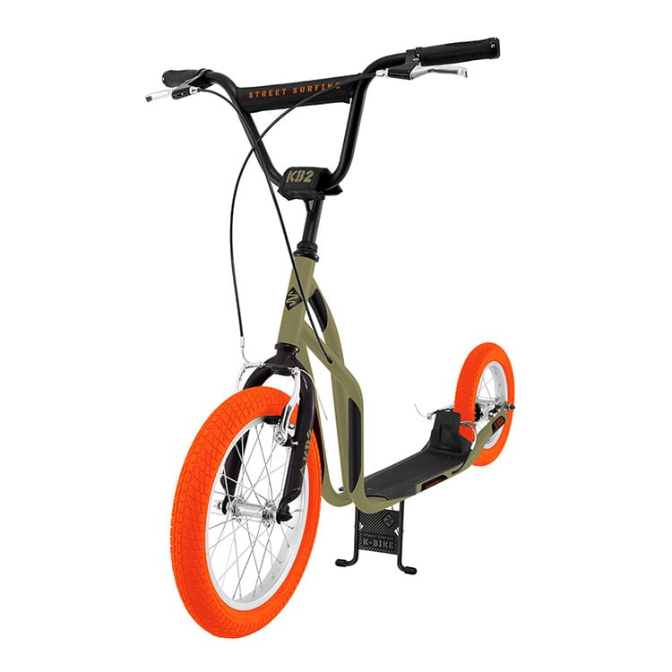キックボード キックスクーター キックスケーター 大人 メンズ レディース 子供 キッズ ケーバイク ストリートサーフィン ハンドブレーキ付き 大型エアタイヤ Street Surfing K-BIKE KB2通販格安セール情報 楽天 通販