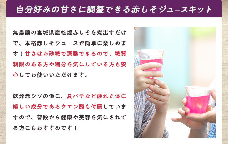 [ 1包 ・ 2包 ] 赤しそジュース キット...の紹介画像2