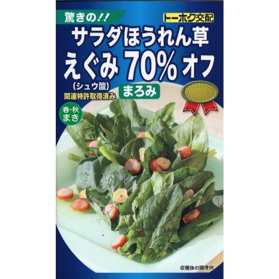 驚きのサラダほうれん草 まろみ 25ml トーホク ほうれん草　種　タネ　家庭菜園