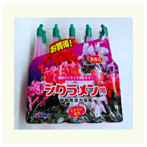 植物用活力液肥 シクラメン用 35ml ×10本入 国産 活力剤 アンプル 活力液肥 液体肥料 元気に育つ！！