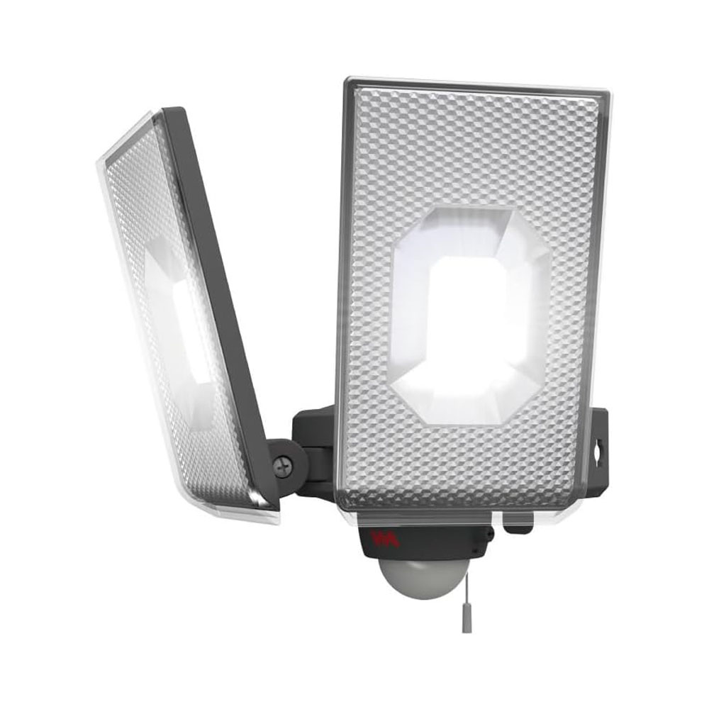 ムサシ RITEX コンセント式 12.5W×2灯 スライド型 LED センサーライト LED-AC2050 【 人感センサーライト 屋外 防犯ライト 防犯グッズ セキュリティ 照明 玄関 車庫 エクステリア ライテックス MUSASHI 】