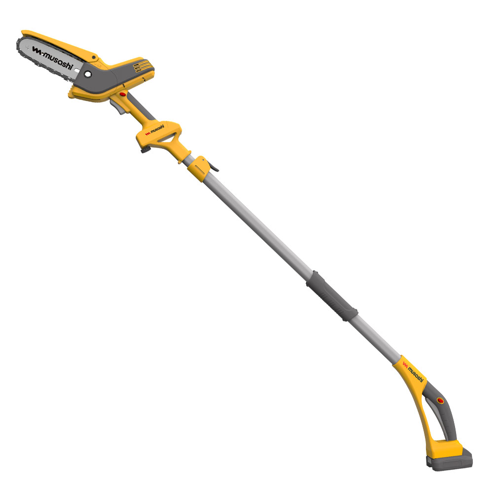 ムサシ 充電式 ハンディ＆ポールチェーンソー PCS-6001 【 園芸 花 ガーデン ガーデニング 庭木 生垣 ..