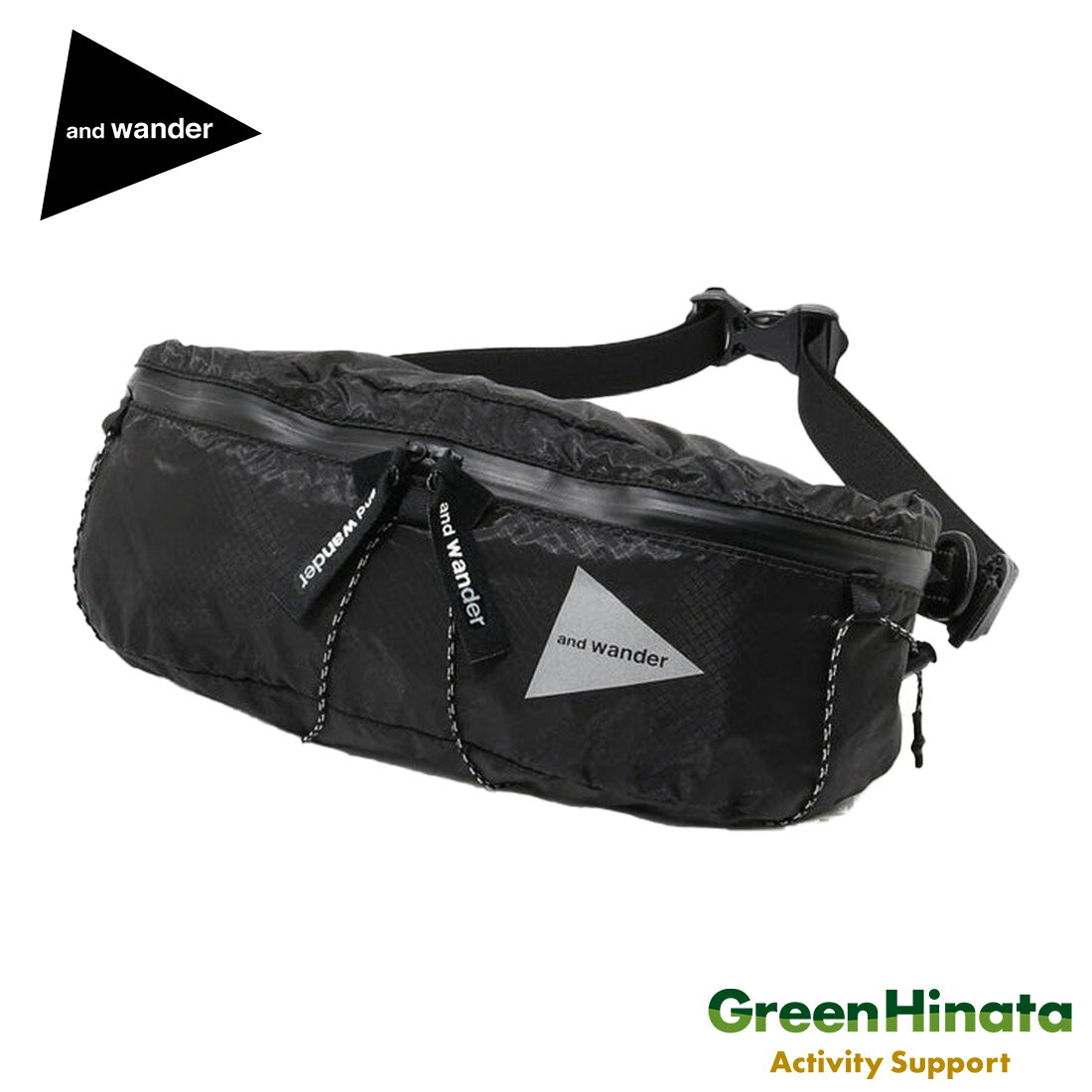 最終額【新品】and wanderバイカラー水色×黒色3Dメッシュボディバッグ 3D mesh waist bag | and wander（アンドワンダー） ｜【公式】通販mix