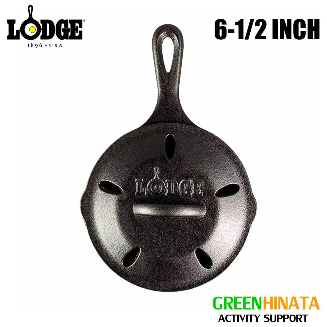 ■主な仕様 【LODGE ロッジ 6.5 Inch Seasoned Cast Iron Smoker Skillet スモーカー スキレット 6インチ1/2 キッチン インテリア 料理 クッキング アウトドア キャンプ フライパン IH対...