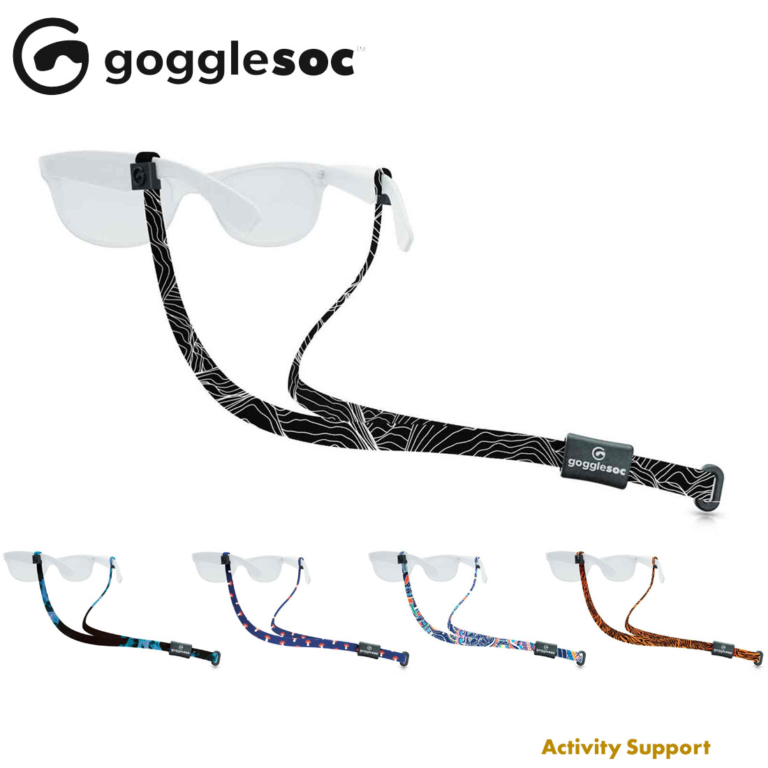 【国内正規品】 ゴーグルソック gogglesoc サニーストリング RAVE 眼鏡 サングラス メガネバンド GOGGLESOC contour lines sunnystring