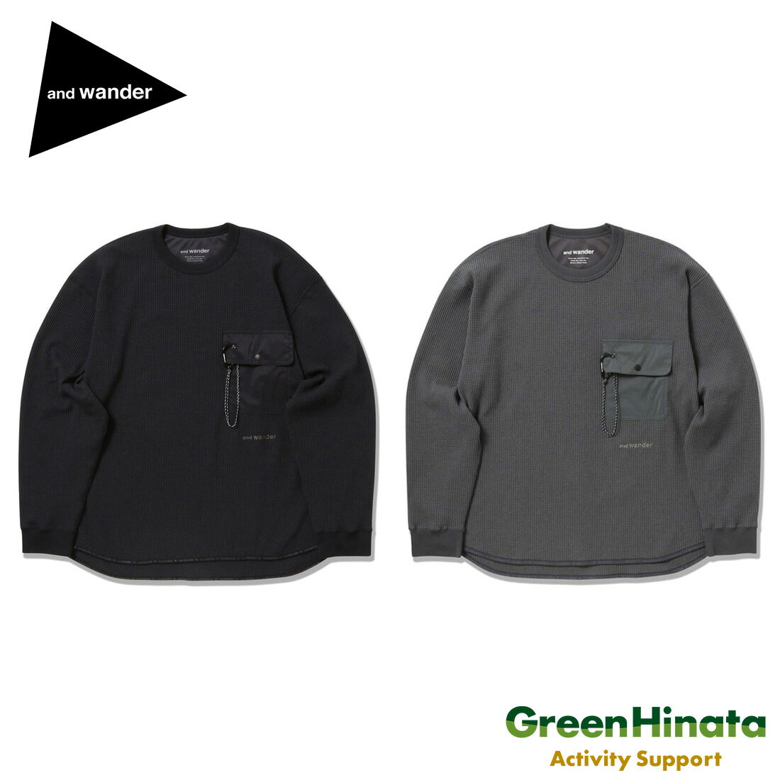 ڹʡ ɥ ԡ PE åե  ꡼ Ĺµ andwander PE waffle long sleeve T