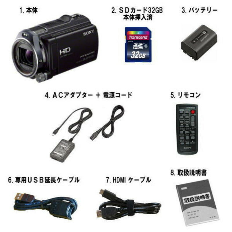 【レンタル】 【1泊2日CX630V】 ソニー HDビデオカメラ ウエアラブル SONY HDR-CX630V メモリー デジタルHDハイビジョン ビデオカメラレコーダー ハンディカム