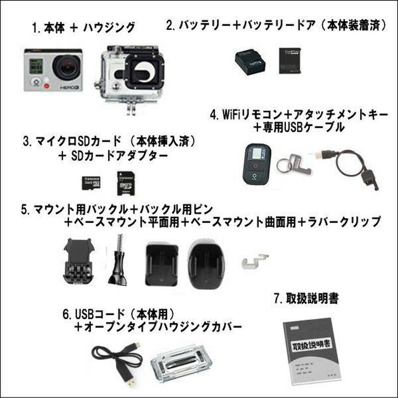 【レンタル】 【1泊2日LCD3】 ゴープロ アクションカメラ HERO3BLACK＋LCD gopro レンタル GOPRO CHDHX-301+LCD Wi-Fi ウェアラブルカメラ LCD液晶付 ヒーロー3 ブラックエディション ビデオカメラ