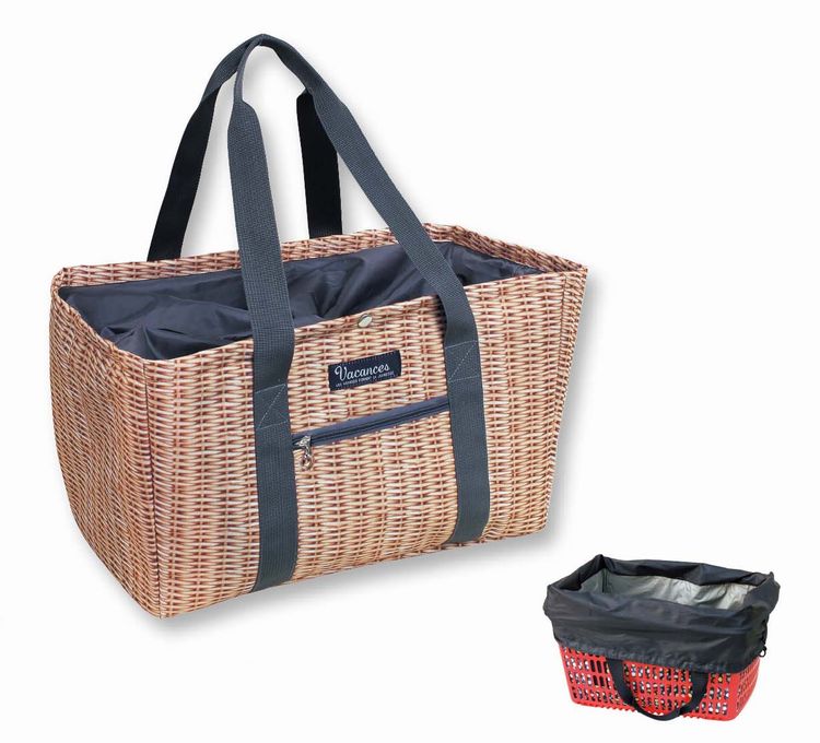 保冷保温 バカンスクーラー ショッピングトートバッグ PANIER SFVG1307/ピクニック・バーベキュー・ガーデニング・運動会・カントリー雑貨/ギフト/プレゼント/雑貨/グッズ/かわいい/おしゃれ/アウトドア/ホワイトデー/母の日/父の日