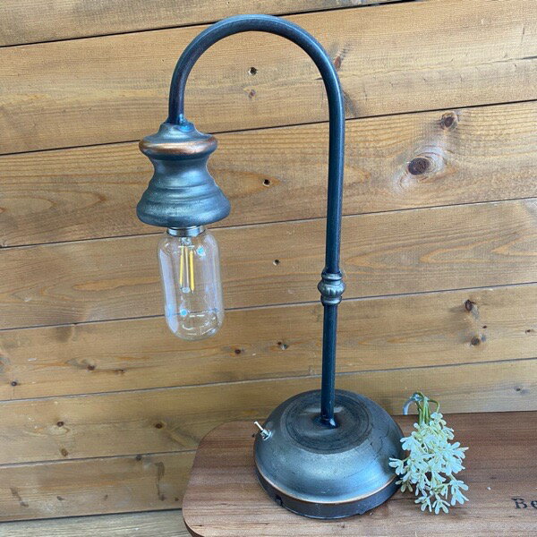 レトロテーブルランプ（C）ブロンズ DE044044/インテリア/ライト/アンティーク/かわいい/LED/ランタン/光/シャビー/カントリー雑貨/ギフト/プレゼントのサムネイル