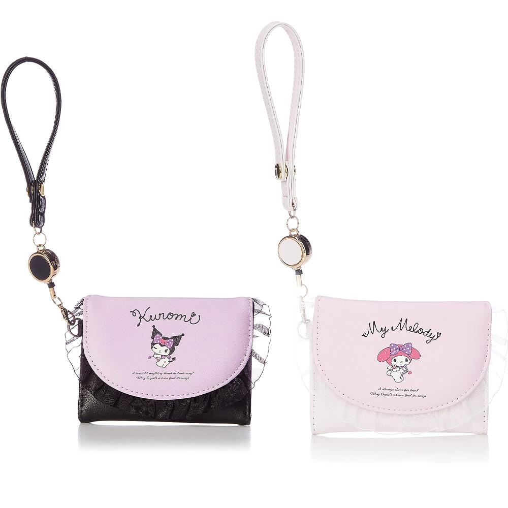 マイメロ＆クロミ チェキ＆パスケース (選べる2種類) マイメロディ/クロミ/定期入れ/カードケース/レディース/女子/ブランド/コンパクト/小さい/グッズ/雑貨/おしゃれ/合皮/コンパクト/サンアート/ギフト/プレゼントのサムネイル