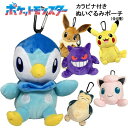 ポケモン カラビナ付き ぬいぐるみポーチ 選べる6キャラクター キッズ/レディース/プレゼント/ギフト/ポケットモンスター/雑貨/グッズ/バッグ/鞄/かばん/ポシェット/プリン/イーブイ/ゲンガー/ピカチュウ/ポッチャマ/カビゴン