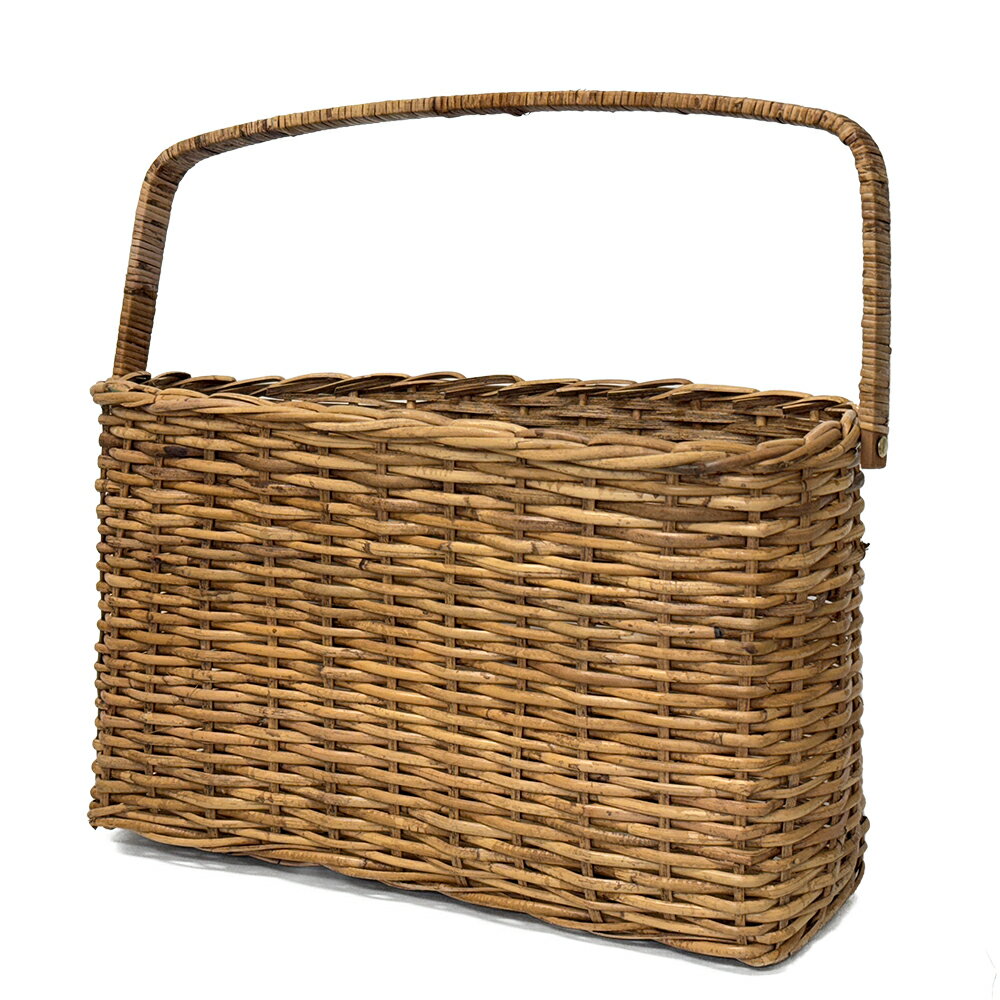 レクトハンドルバスケット 11699 ラタン/籐/収納/かご/取っ手付き/持ち手付き/大/おしゃれ/インテリア/..