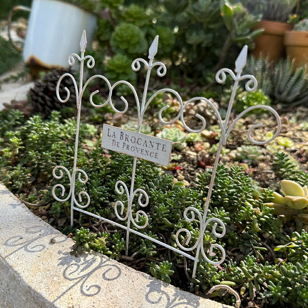 カプリスフェンス ピック MW ホワイト (5E3878) ガーデンピック/オーナメント/アクセサリー/ガーデニング/雑貨/グッズ/ギフト/ピック/カントリー雑貨/庭/おしゃれ/プランターピック/かわいい/エクステリア/インテリア/フラワー/ガーデニング用品のサムネイル