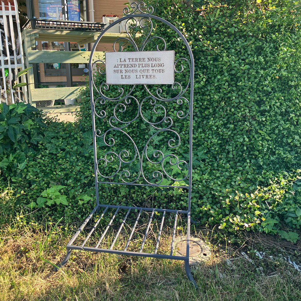 ブリキ製フラワースタンド ラテールスタンドW ダークブルー (UN2350) ガーデニング/花台/プランター台/植木鉢/インテリア/観葉植物/カントリー/友膳/TIN/ブリキ/プレゼント/ギフト/かわいい/ジャンクガーデンのサムネイル