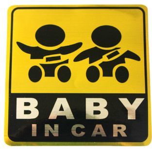 車 ステッカー 赤ちゃん BABY IN CAR ベビーインカー 可愛い ガラス用 本体用 反射材 目立つ