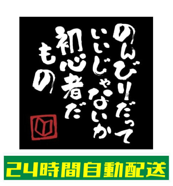 乐天商城 - 車 ステッカー シール 自動車 のんびりだっていいじゃないか 初心者だもの おもしろ パロディ ギャグ おしゃれ シンプル 耐候 防水 光沢 黒 白 正方形 100mm×100mm si43