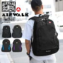 エアウォーク リュック メンズ リュックサック 高校生 AIR WALK エアウォーク A1510010 デカリュック リュック33L マザーズバッグ バックパック リュック レディース メンズ ポリエステル 通学 通勤 シンプル おしゃれ 黒 紺 赤 大容量 ハーネス リュックサック 33L 送料無料 中学生 防災 鞄